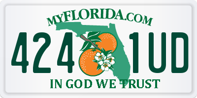 FL license plate 4241UD
