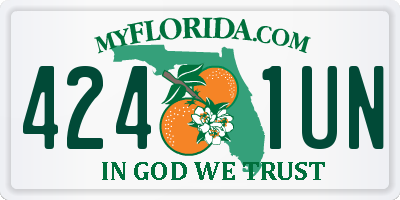 FL license plate 4241UN