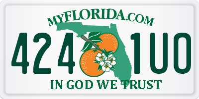 FL license plate 4241UO