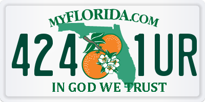 FL license plate 4241UR