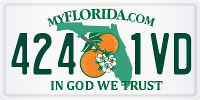 FL license plate 4241VD