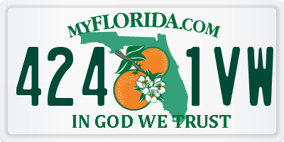 FL license plate 4241VW