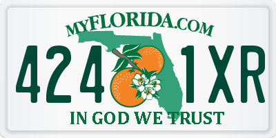 FL license plate 4241XR