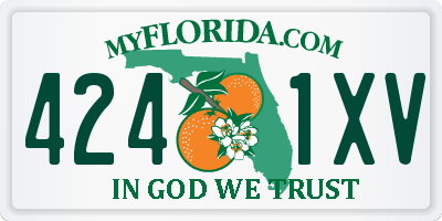 FL license plate 4241XV
