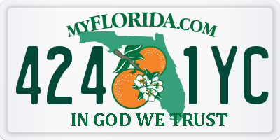 FL license plate 4241YC
