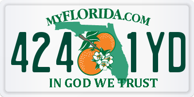 FL license plate 4241YD