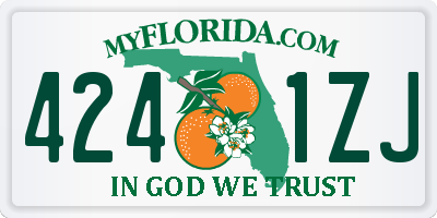 FL license plate 4241ZJ