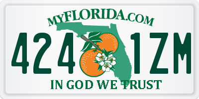 FL license plate 4241ZM