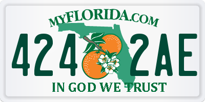 FL license plate 4242AE