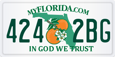 FL license plate 4242BG