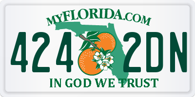 FL license plate 4242DN