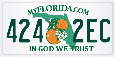 FL license plate 4242EC