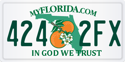 FL license plate 4242FX