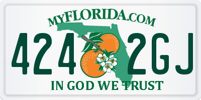 FL license plate 4242GJ