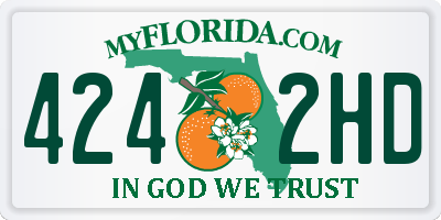 FL license plate 4242HD