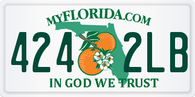 FL license plate 4242LB