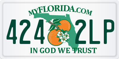FL license plate 4242LP