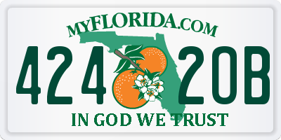 FL license plate 4242OB