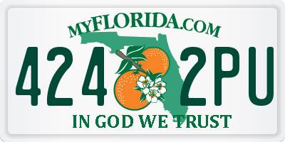 FL license plate 4242PU
