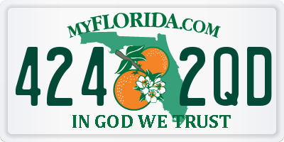 FL license plate 4242QD