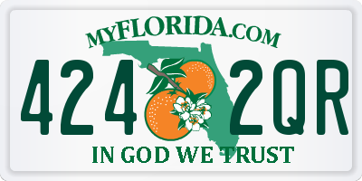 FL license plate 4242QR