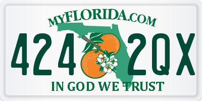 FL license plate 4242QX
