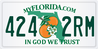 FL license plate 4242RM