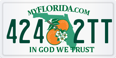 FL license plate 4242TT