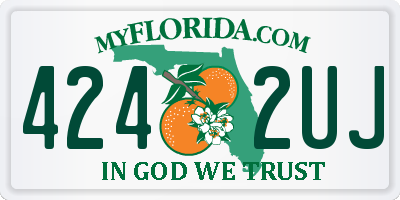 FL license plate 4242UJ