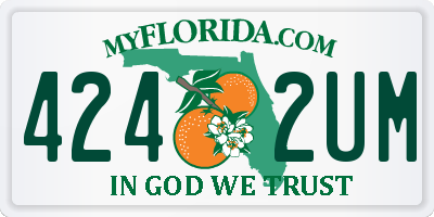 FL license plate 4242UM