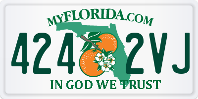 FL license plate 4242VJ
