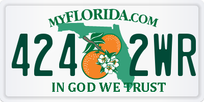 FL license plate 4242WR