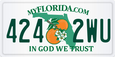 FL license plate 4242WU