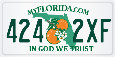 FL license plate 4242XF