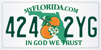 FL license plate 4242YG