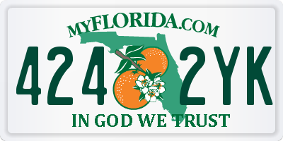 FL license plate 4242YK