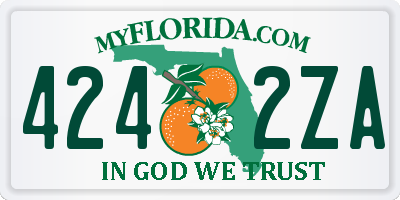 FL license plate 4242ZA