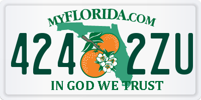 FL license plate 4242ZU