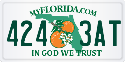 FL license plate 4243AT