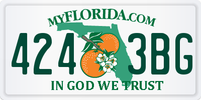 FL license plate 4243BG