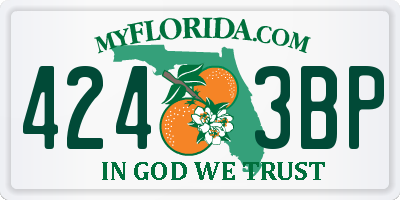 FL license plate 4243BP