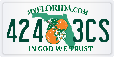 FL license plate 4243CS