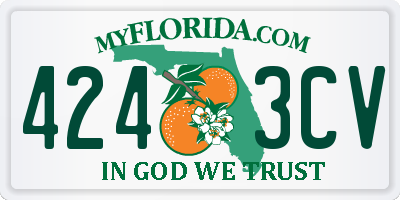 FL license plate 4243CV
