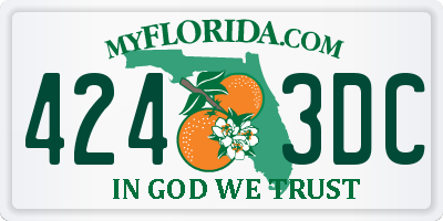 FL license plate 4243DC