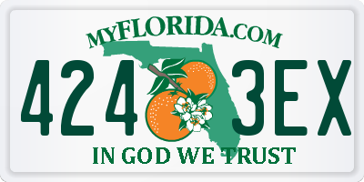 FL license plate 4243EX