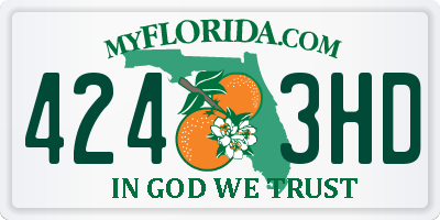 FL license plate 4243HD