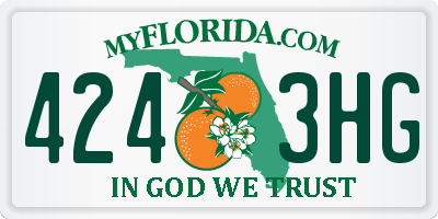 FL license plate 4243HG