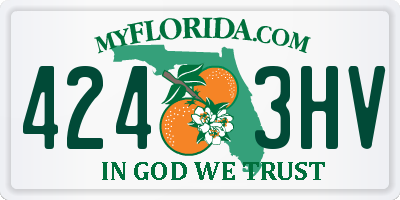 FL license plate 4243HV