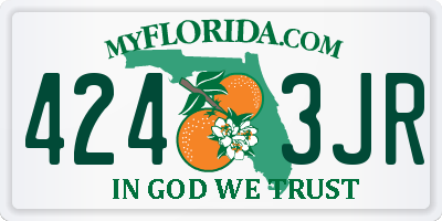 FL license plate 4243JR