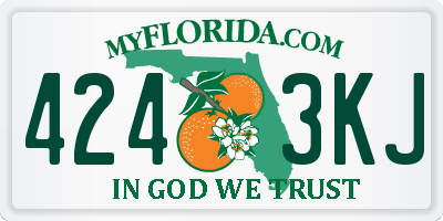 FL license plate 4243KJ